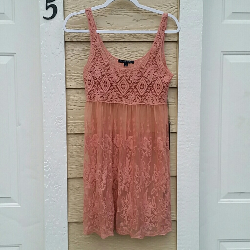 Pretty Pink Sheer Lace Cover-up